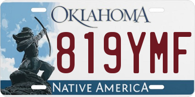 OK license plate 819YMF