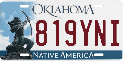 OK license plate 819YNI