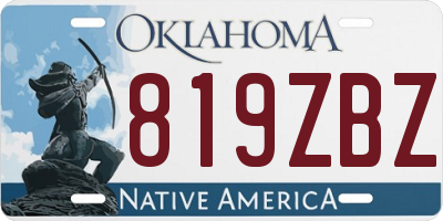 OK license plate 819ZBZ