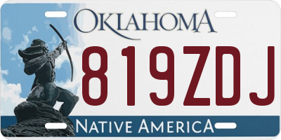 OK license plate 819ZDJ
