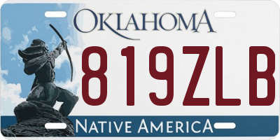 OK license plate 819ZLB