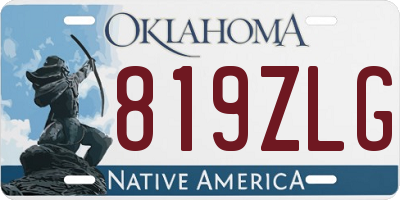 OK license plate 819ZLG
