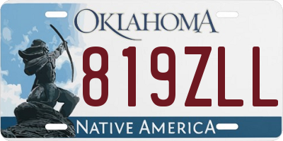 OK license plate 819ZLL