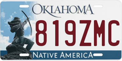 OK license plate 819ZMC