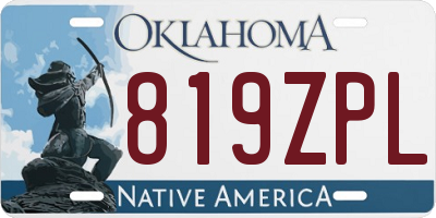 OK license plate 819ZPL