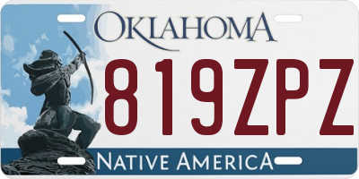 OK license plate 819ZPZ