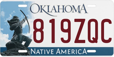 OK license plate 819ZQC