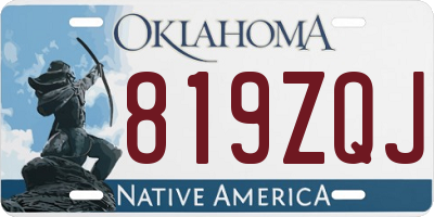 OK license plate 819ZQJ