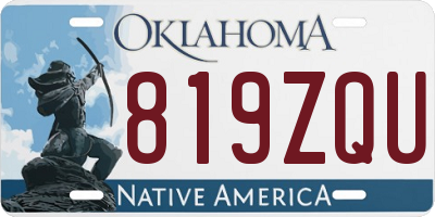 OK license plate 819ZQU