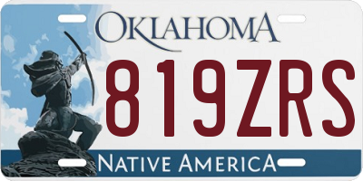 OK license plate 819ZRS