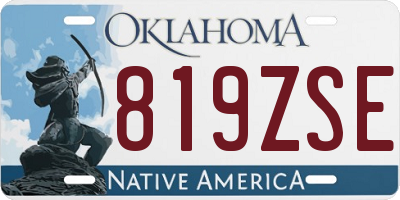 OK license plate 819ZSE