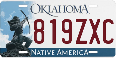 OK license plate 819ZXC