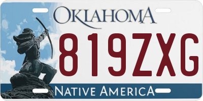 OK license plate 819ZXG