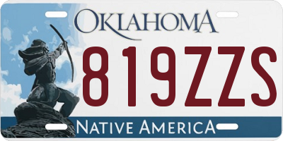 OK license plate 819ZZS