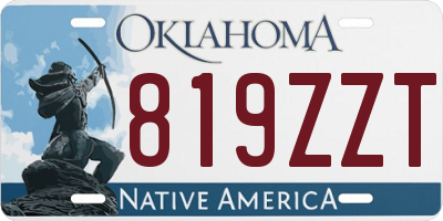 OK license plate 819ZZT