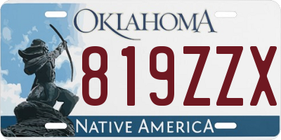 OK license plate 819ZZX