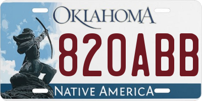 OK license plate 820ABB