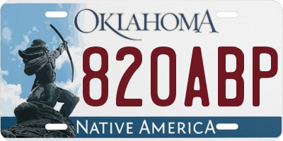 OK license plate 820ABP