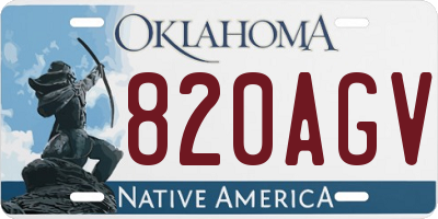 OK license plate 820AGV