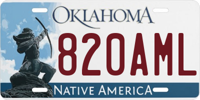 OK license plate 820AML