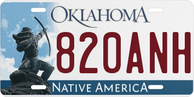 OK license plate 820ANH