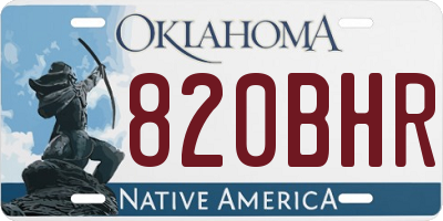 OK license plate 820BHR