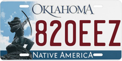 OK license plate 820EEZ