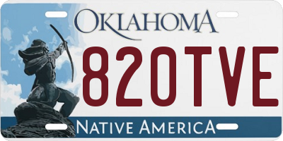 OK license plate 820TVE