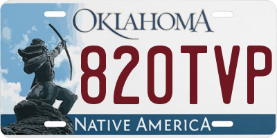 OK license plate 820TVP