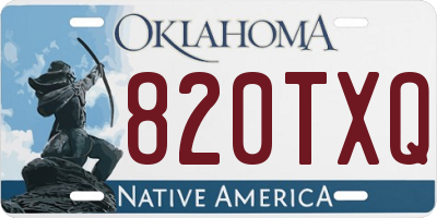 OK license plate 820TXQ