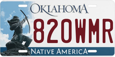 OK license plate 820WMR