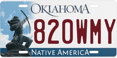 OK license plate 820WMY