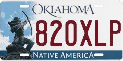 OK license plate 820XLP