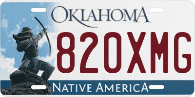 OK license plate 820XMG