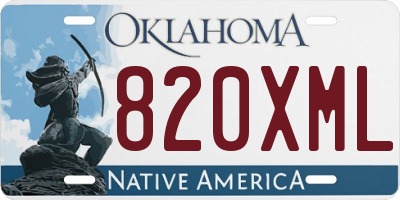 OK license plate 820XML