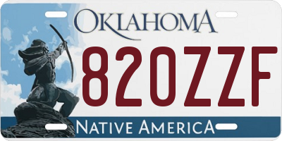 OK license plate 820ZZF
