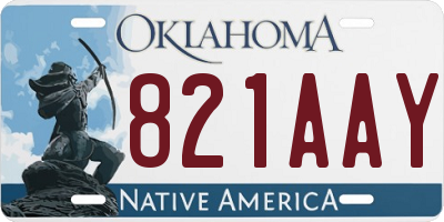 OK license plate 821AAY