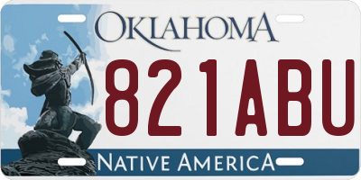 OK license plate 821ABU