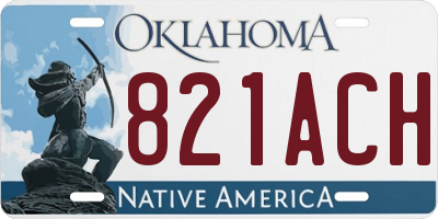 OK license plate 821ACH