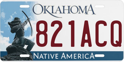 OK license plate 821ACQ