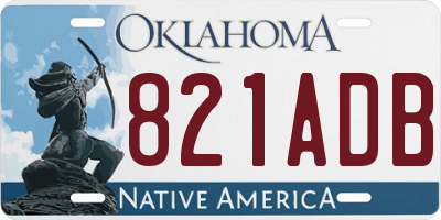 OK license plate 821ADB