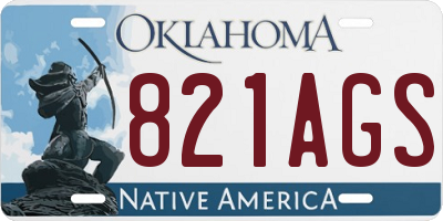 OK license plate 821AGS