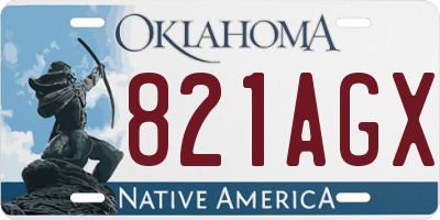 OK license plate 821AGX