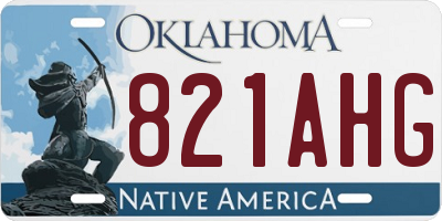 OK license plate 821AHG