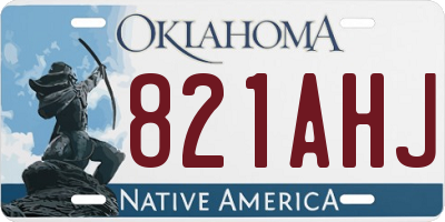 OK license plate 821AHJ