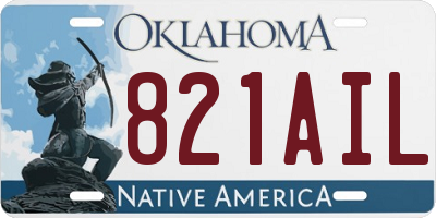 OK license plate 821AIL