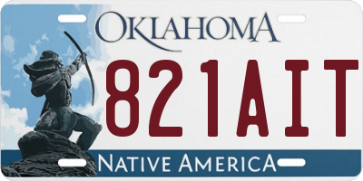 OK license plate 821AIT