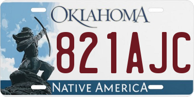 OK license plate 821AJC