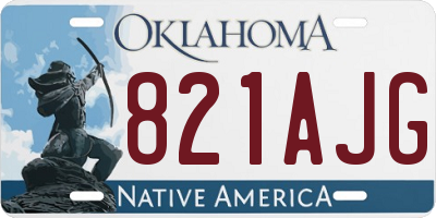 OK license plate 821AJG