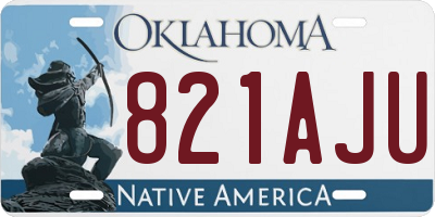 OK license plate 821AJU